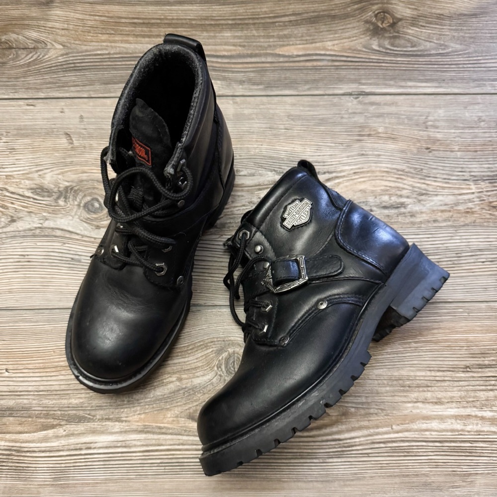 Harley-Davidson Women’s Black Leather Riding Boots Sz. 7